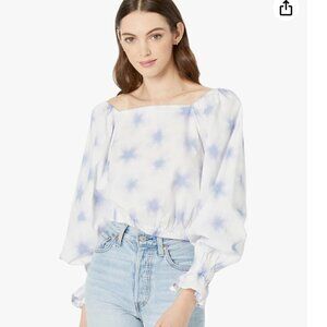 Levi's® LIKE NEW Daphne Scrunchie Blouse Starburst Cool Dusk size L